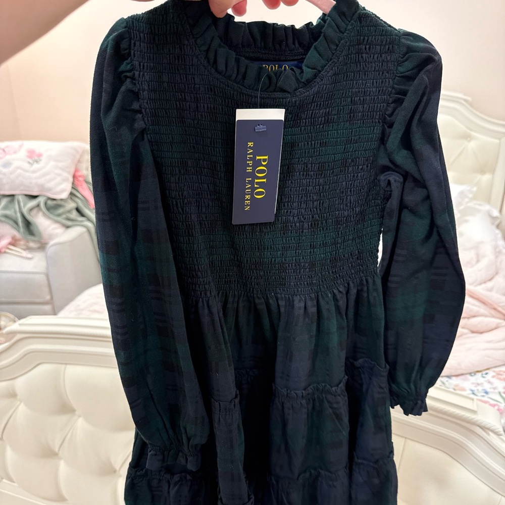 Polo by Ralph Lauren Kids Plaid Green Dress